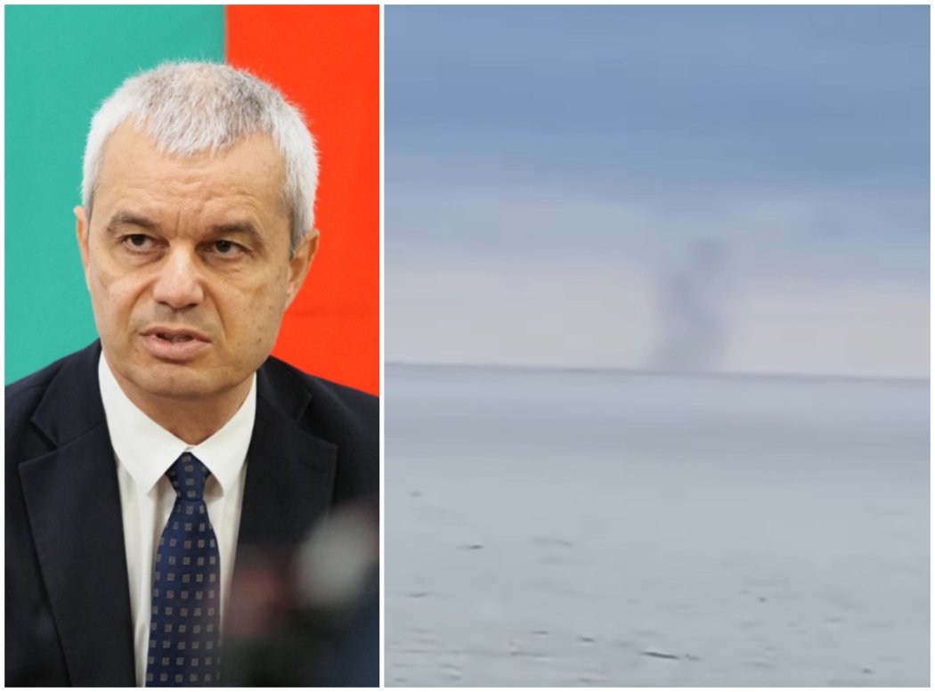 Костадинов публикува кадри от ударения кораб край нос Калиакра: Вижте как изглежда войната (ВИДЕО)