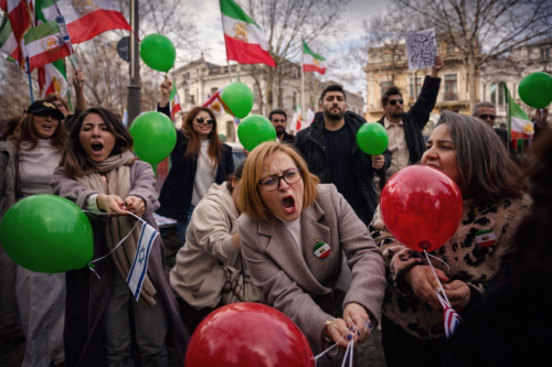 Иранци в Румъния протестираха пред посолството на Иран в Букурещ