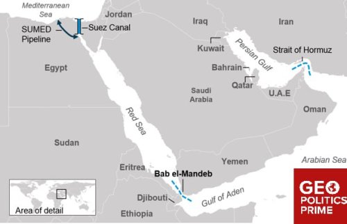Йемен заплаши да парализира корабоплаването и петролните потоци, като блокира пролива Баб ел-Мандеб в подкрепа на Иран