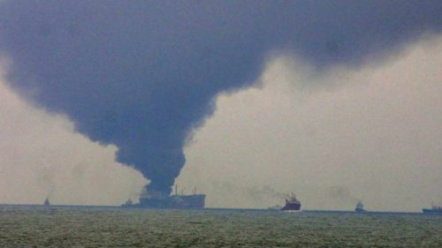 ПЪРВИ КАДРИ от атаката в Черно море: Как българският ферибот спаси 18 моряци