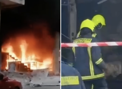 (ВИДЕО) Пожар в Солун! 30-годишна жена е ранена, откараха я в болница