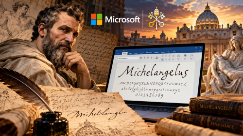 (ВИДЕО) Michelangelus: новият шрифт на Microsoft, вдъхновен от Микеланджело