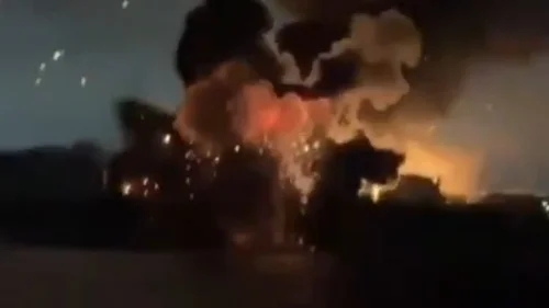 (ВИДЕО) Дронова атака край Санкт Петербург удари логистичен център на Ozon: Москва твърди за над 1000 БПЛА за нощ
