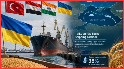 Украйна търси нов морски коридор: Турция, Египет и Индия предлагат защита в Черно море, Русия отказва
