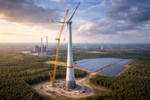 Германия строи гигант: Най-високата вятърна турбина в света се издига до 360 метра