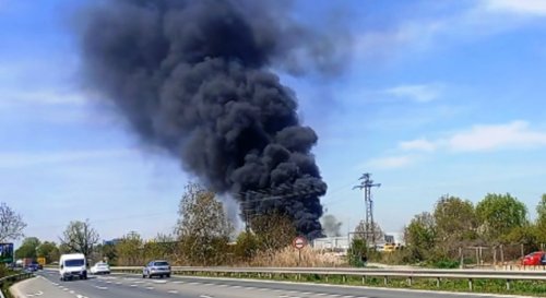 Огнен ад край Пловдив: Автоморга изгоря за минути, над 30 коли унищожени