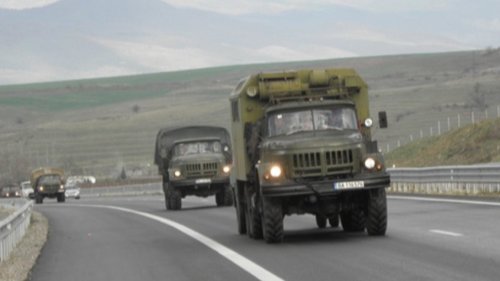 Военна техника на пътя: Придвижване на части за учение на 7 май