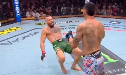 Кошмарно завръщане: Конър Макгрегър загуби след едва минута в UFC 329