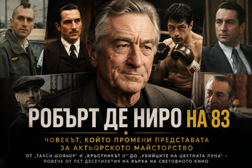 Робърт де Ниро на 83: Няма по-важно нещо, отколкото да се спрете да се страхувате. Но не бъркайте смелостта с безразсъдство