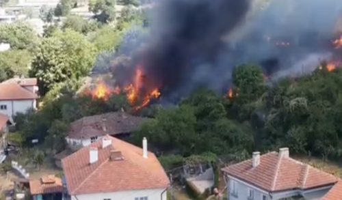 (ВИДЕО) Пожар изпепели стопанска постройка и животни в Белоградчик