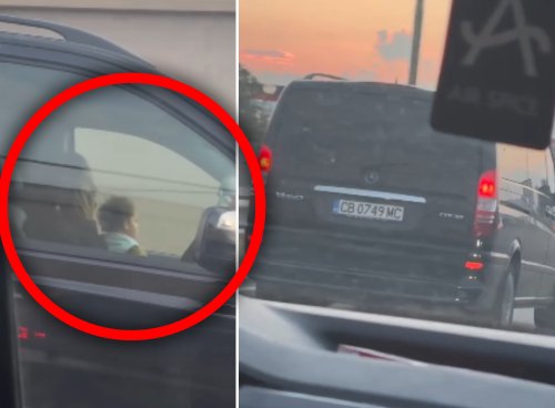 ШОК И БЕЗУМИЕ! Жена шофира с бебе в ръце и говори по телефона (ВИДЕО)