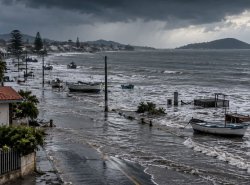 Шок на плажа: &bdquo;Метеорологично цунами&ldquo; удари Бразилия, морето погълна ресторант и лодки! (ВИДЕО)