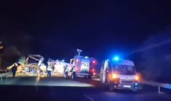 Подробности около катастрофата между автобус и камион по пътя Пазарджик–Пловдив